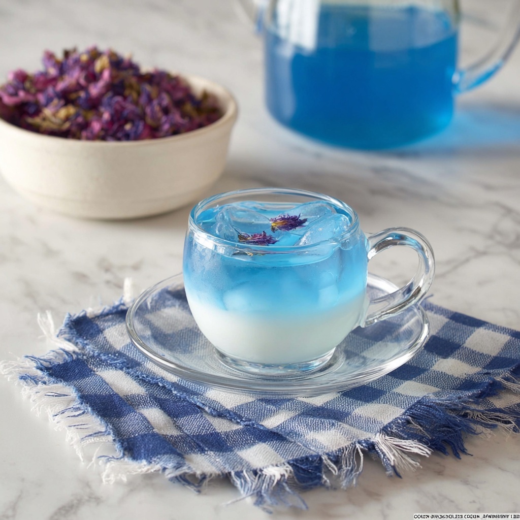 Butterfly Pea Tea Latte Recipe - Recipe Image
