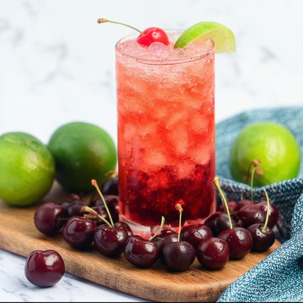 Cherry Limeade Cocktail Recipe - Recipe Image