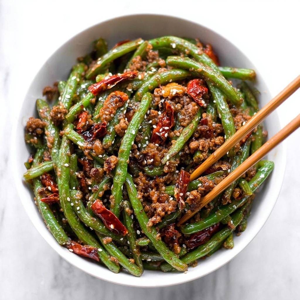 Pork with Dry Pressed Tofu and Green Beans Stir-Fry Recipe - Recipe Image