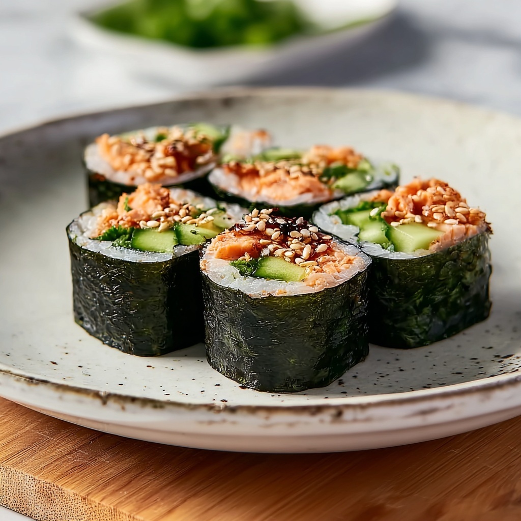 Irresistibly Easy Tuna Salad Nori Wraps for Quick Lunch Bliss Recipe - Recipe Image