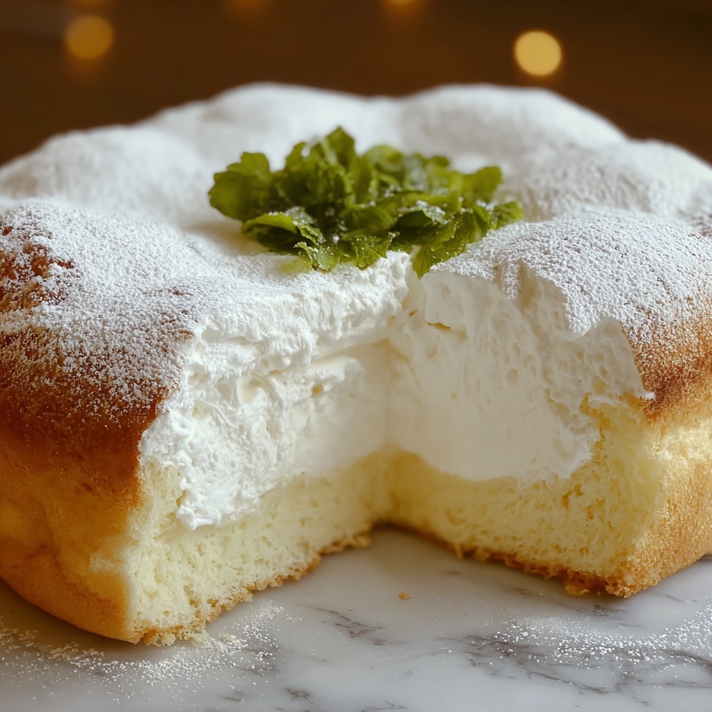 Delightfully Easy Light & Fluffy Yogurt Cloud Cake Recipe - Recipe Image