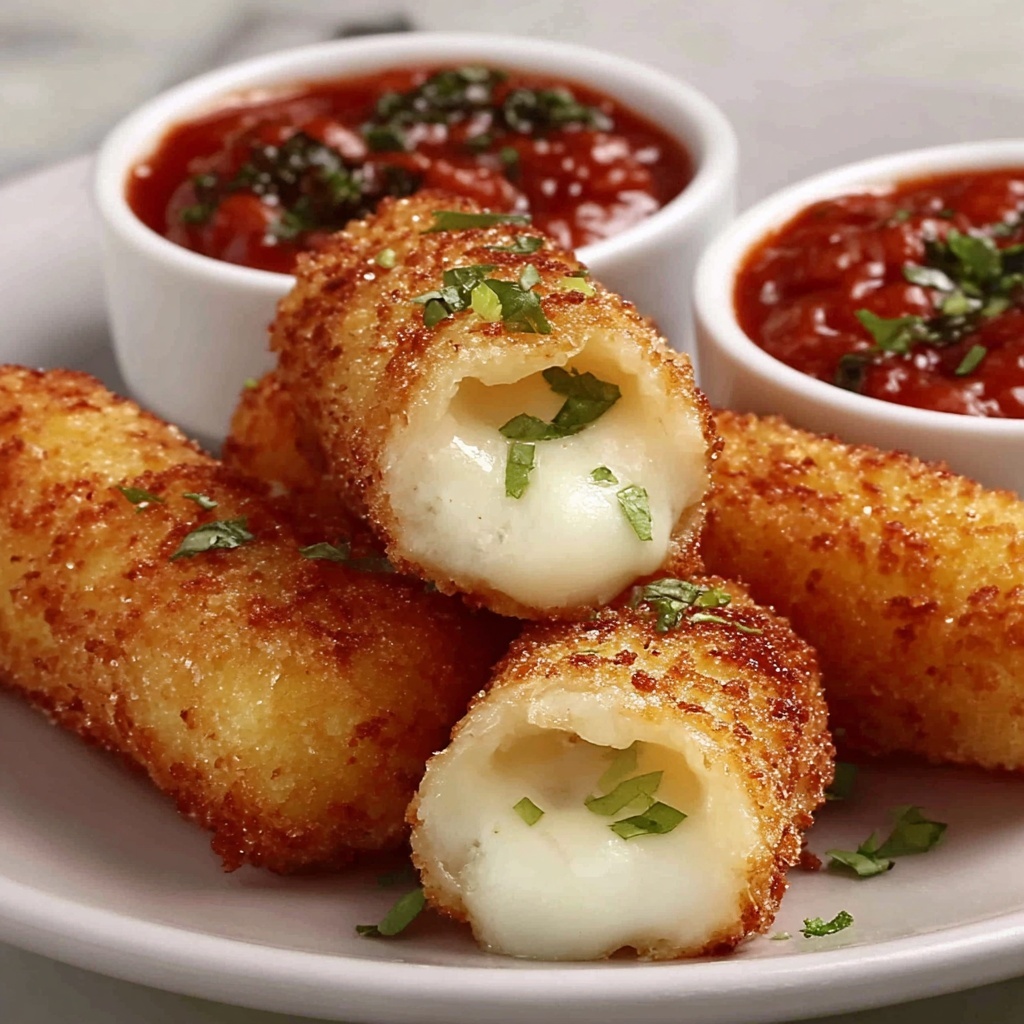 Irresistible Mozzarella Cheese Sticks: Easy Homemade Bliss Recipe - Recipe Image
