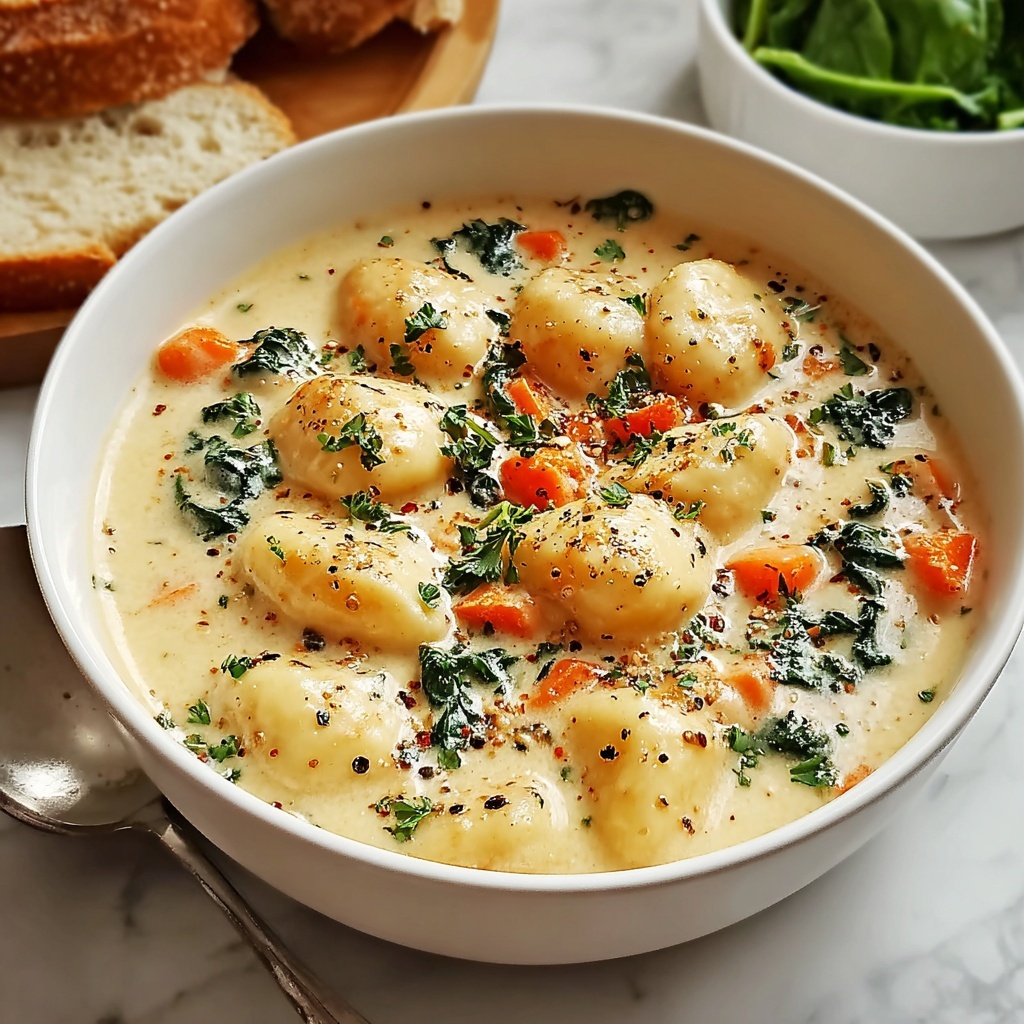 Creamy Olive Garden Chicken Gnocchi Soup Recipe - Recipe Image