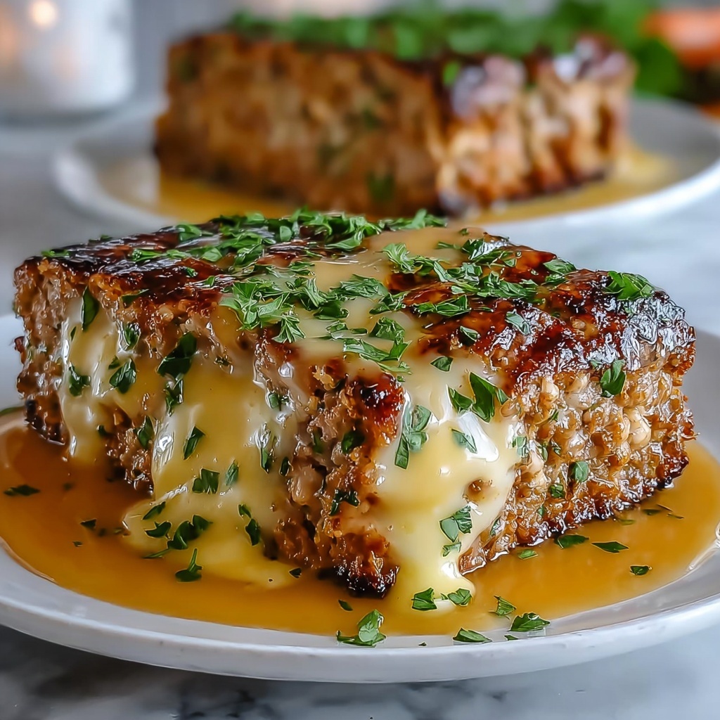 Melt-in-Your-Mouth Garlic Parmesan Chicken Meatloaf Delight Recipe - Recipe Image