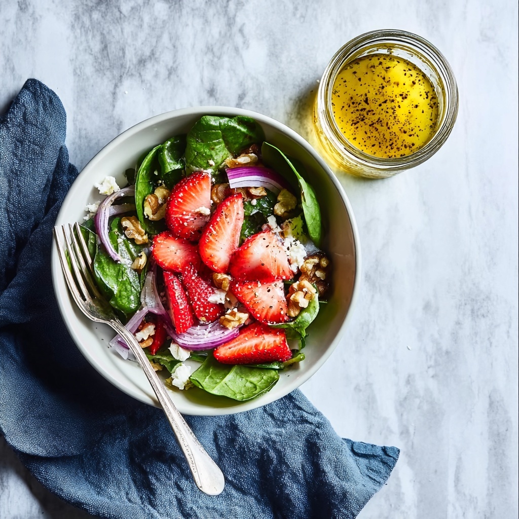 Spinach Strawberry Walnut Salad Recipe - Recipe Image