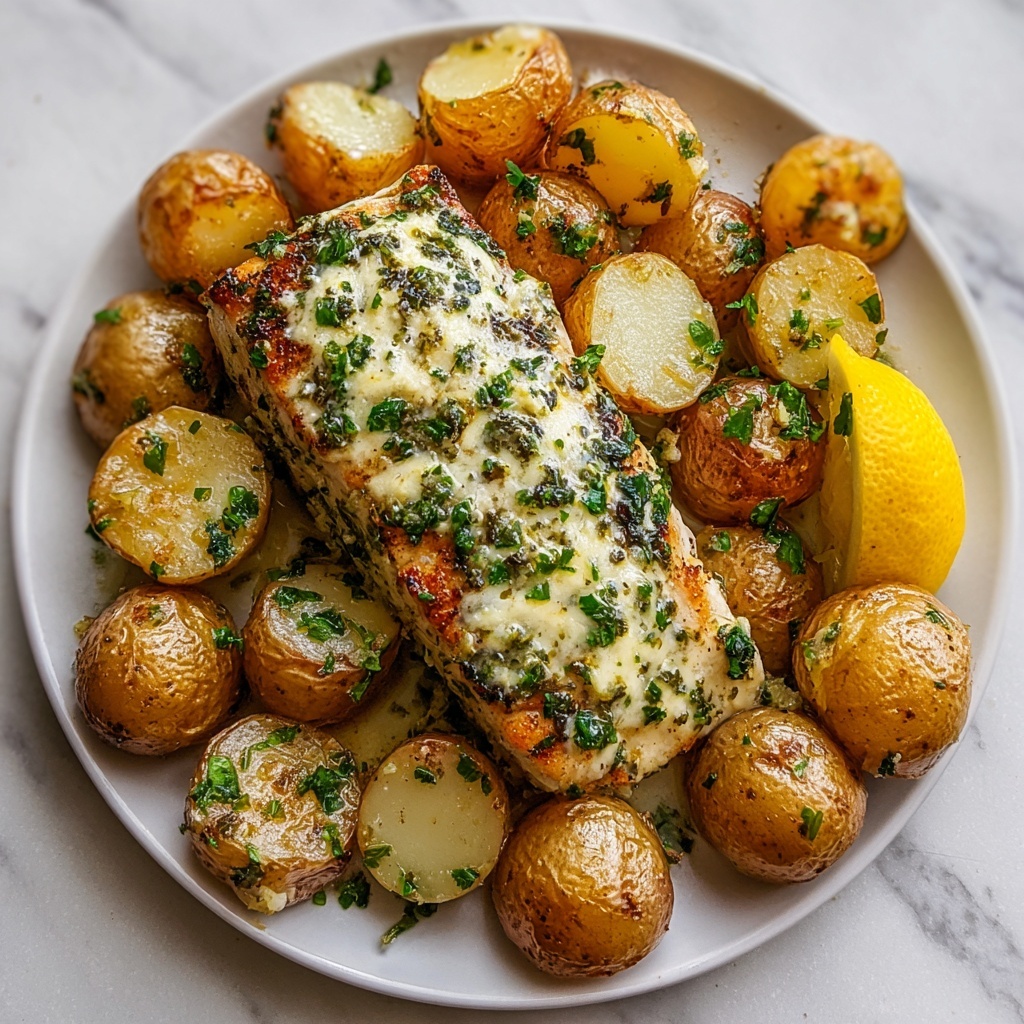 Garlic Parmesan Chicken and Potatoes Recipe - Recipe Image