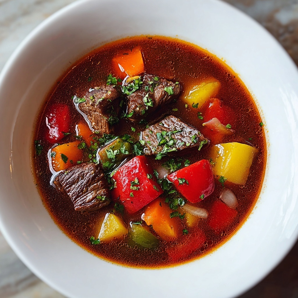 Hearty Slow-Cooked Hungarian Goulash Soup with Savory Spices Recipe - Recipe Image