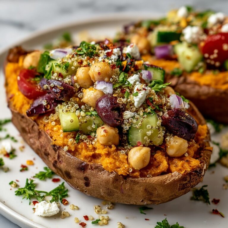 Mediterranean Stuffed Sweet Potatoes Recipe