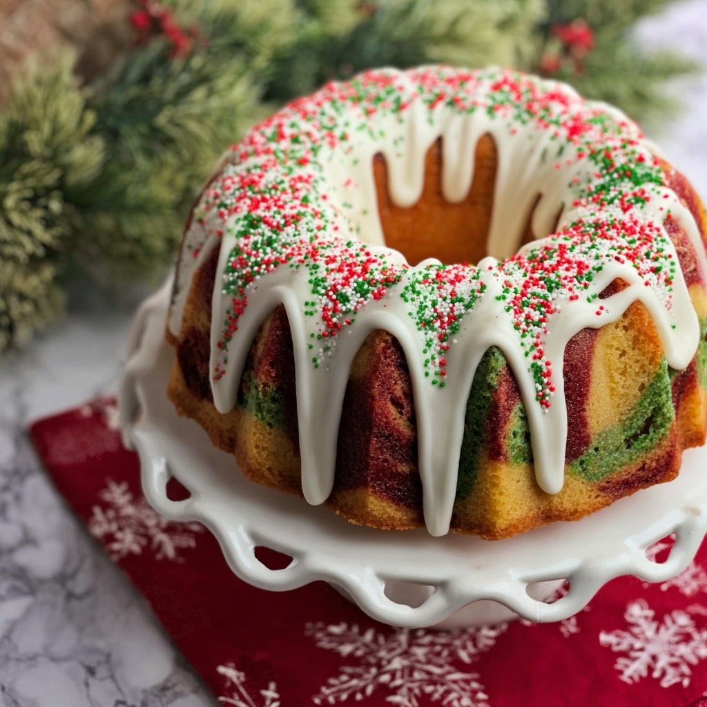 Christmas Funfetti Bundt Cake Recipe - Recipe Image