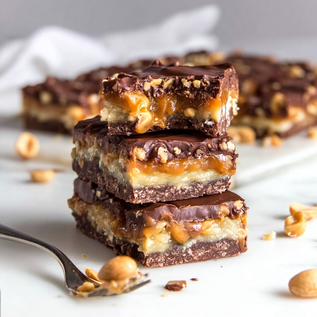 Homemade Snickers Bars Recipe - Recipe Image