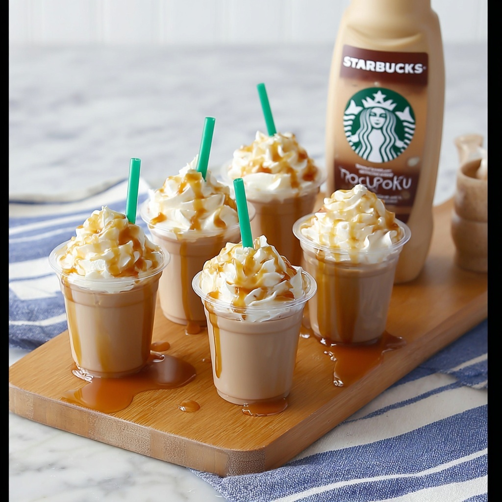 Homemade Caramel Macchiato Shots with Whipped Cream and Caramel Drizzle Recipe - Recipe Image
