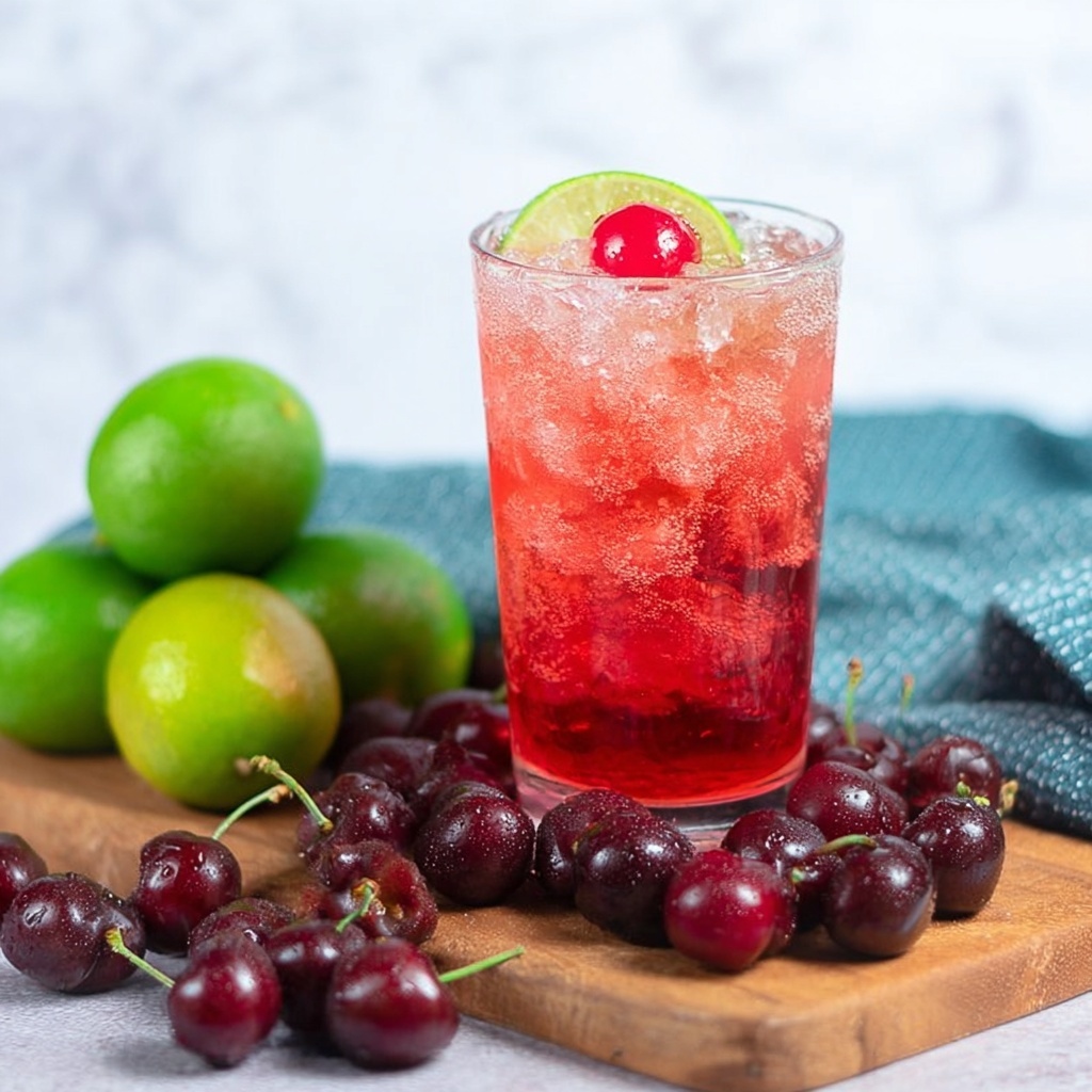 Cherry Limeade Cocktail Recipe - Recipe Image