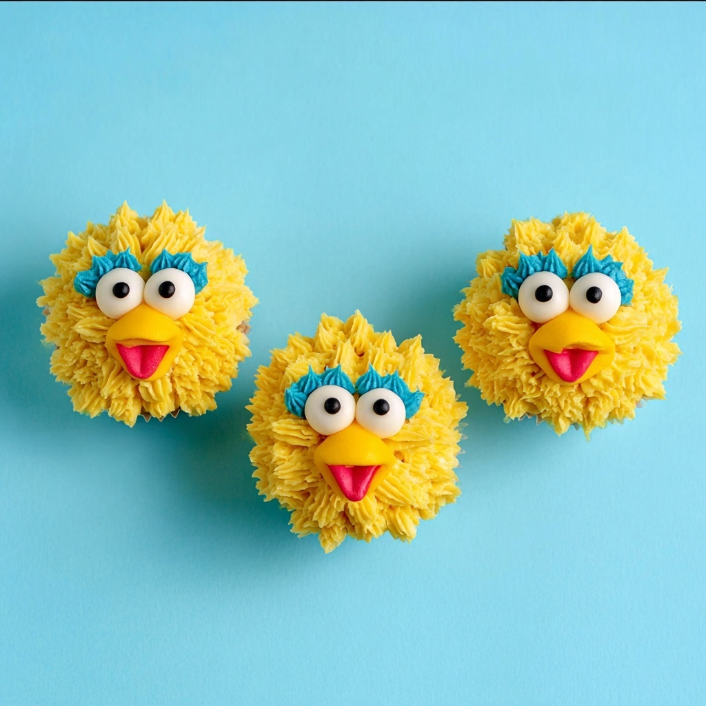 Big Bird Cupcakes Recipe - Recipe Image