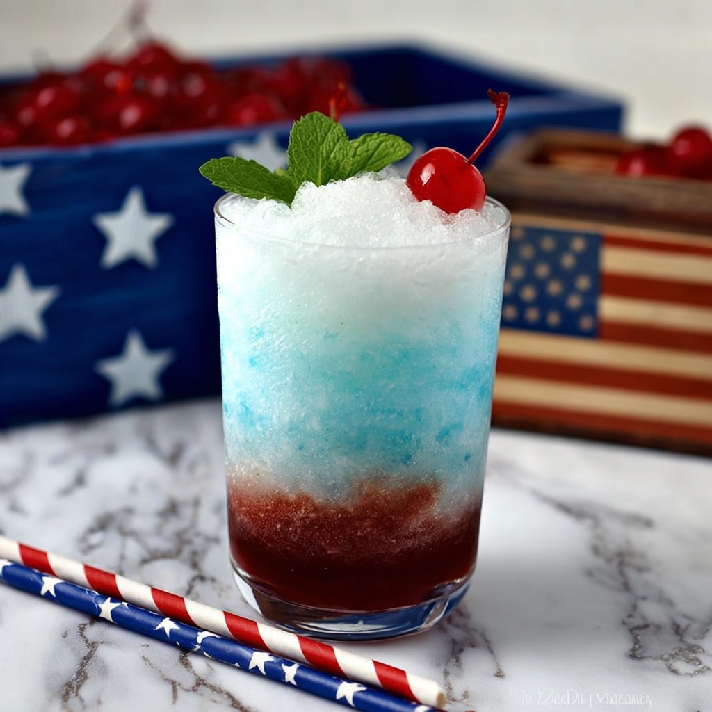 Blue Lagoon Cocktail with Peach Vodka and Coconut Cream Recipe - Recipe Image