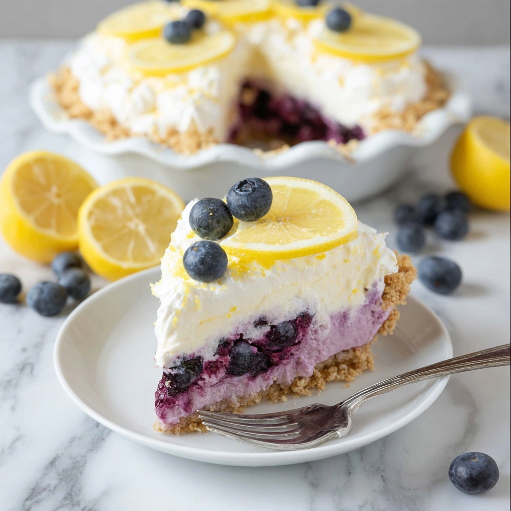 No Bake Blueberry Cream Pie Recipe - Recipe Image