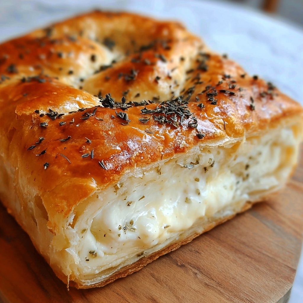 Gooey Swirled Garlic Herb And Cheese Bread You'll Crave Recipe - Recipe Image