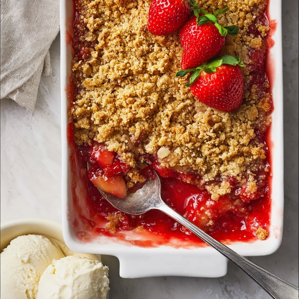Strawberry Rhubarb Crisp Recipe - Recipe Image