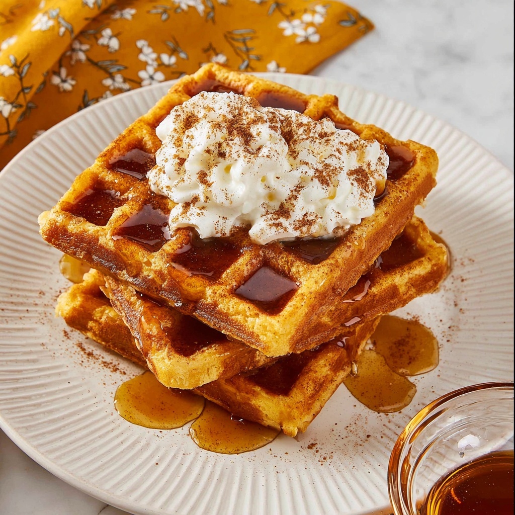 Simple Pumpkin Waffles Recipe - Recipe Image