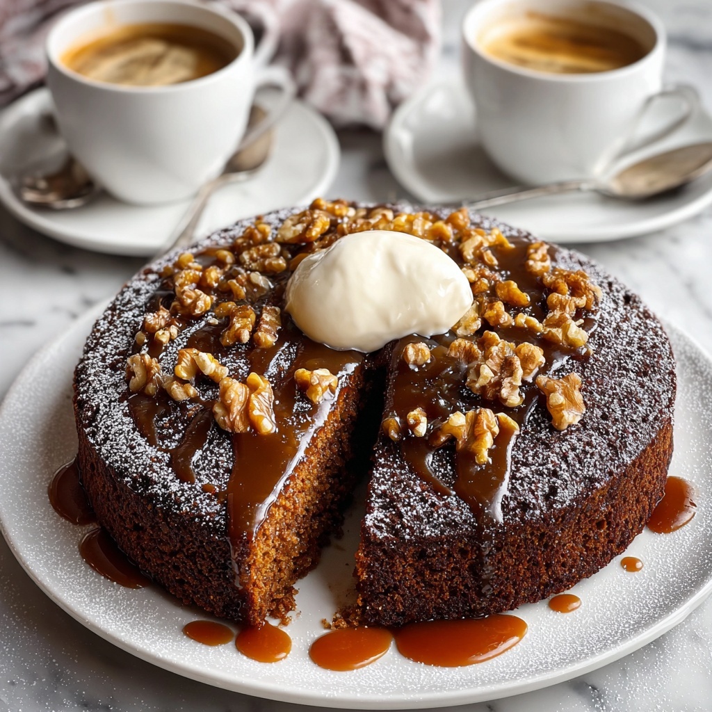 Irresistibly Moist Espresso Date Cake with Walnuts Recipe - Recipe Image