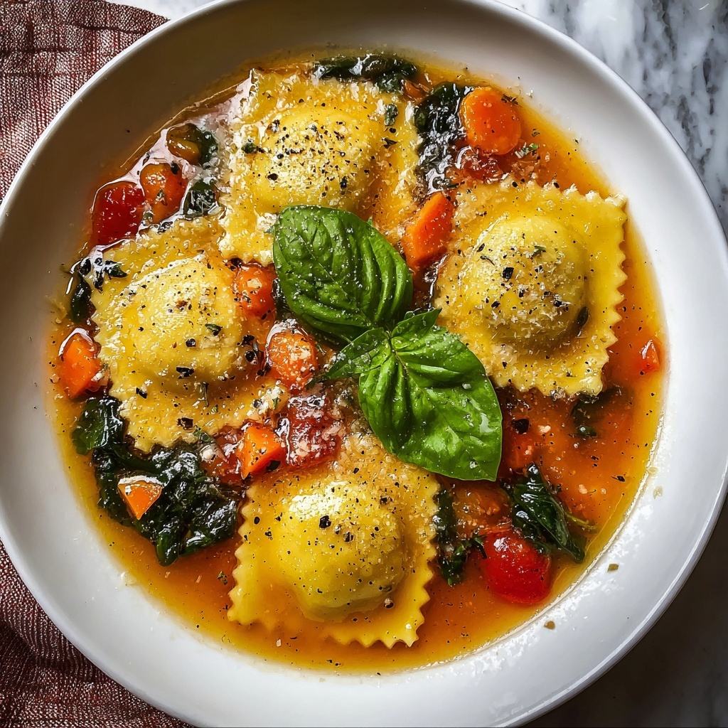 One Pot Ravioli Soup Recipe - Recipe Image