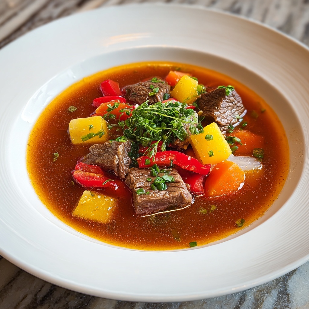 Hearty Slow-Cooked Hungarian Goulash Soup with Savory Spices Recipe - Recipe Image