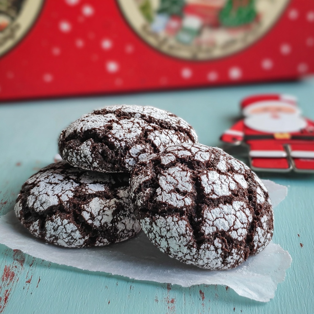 Chocolate Rum Crinkle Cookies Recipe - Recipe Image