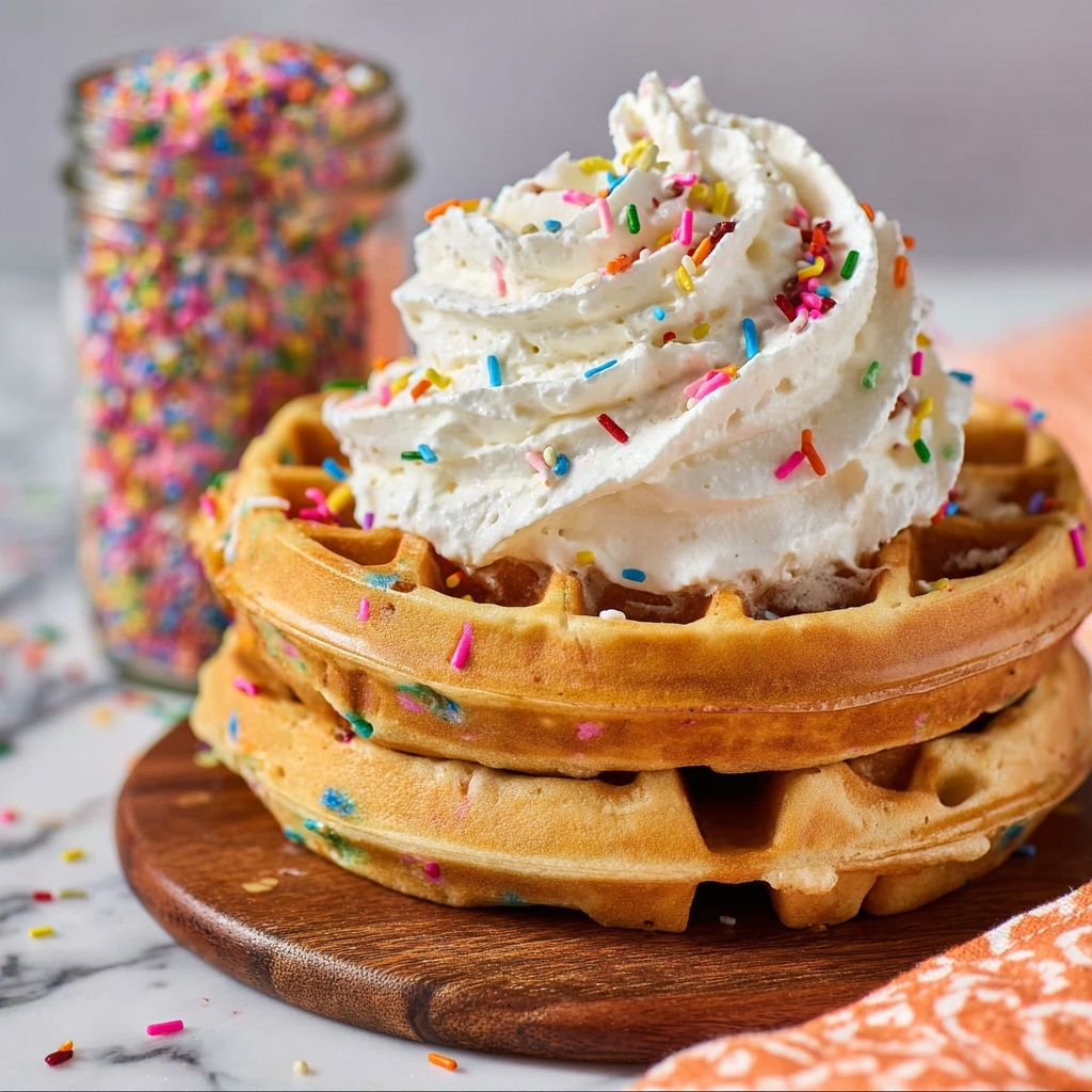Birthday Cake Waffles Recipe - Recipe Image