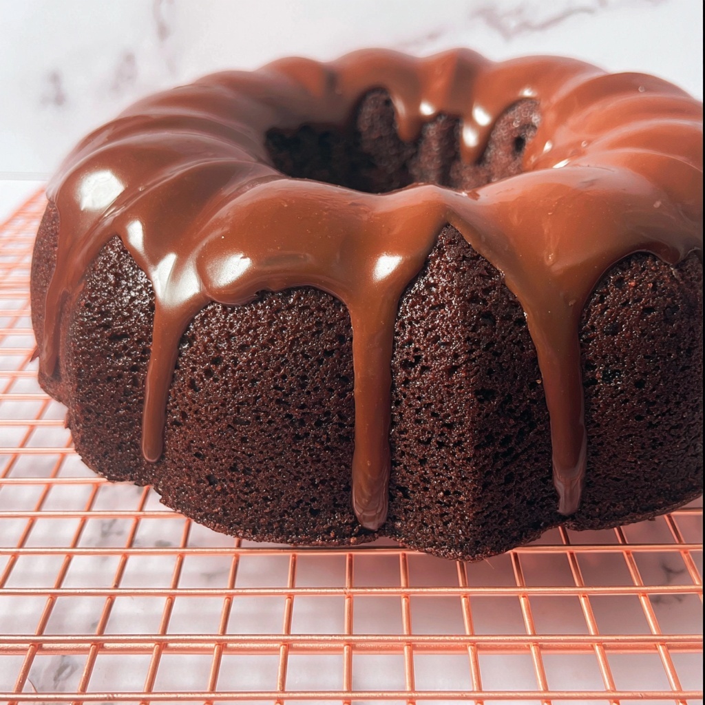 Chocolate Bundt Cake with Rich Chocolate Ganache Recipe - Recipe Image