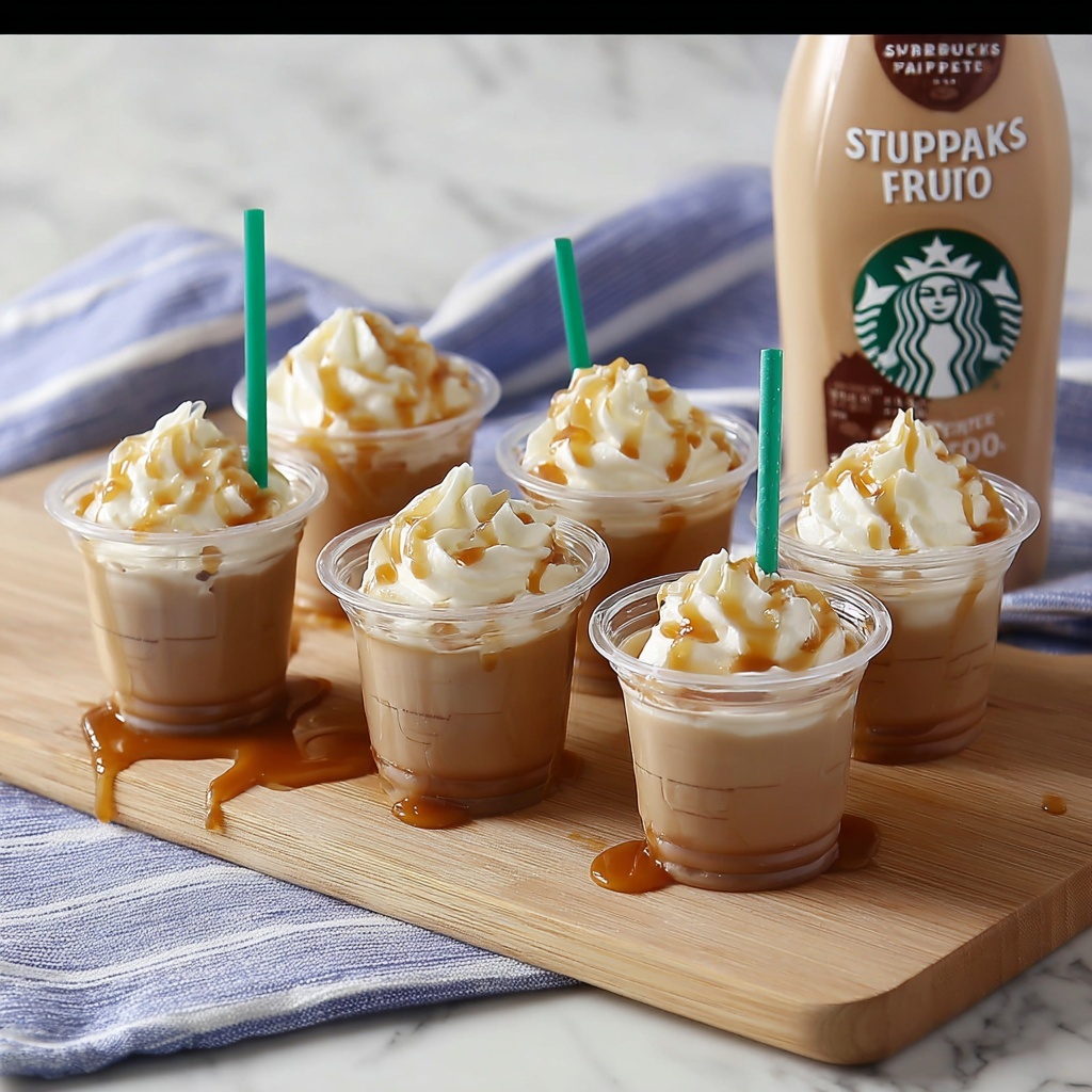 Homemade Caramel Macchiato Shots with Whipped Cream and Caramel Drizzle Recipe - Recipe Image