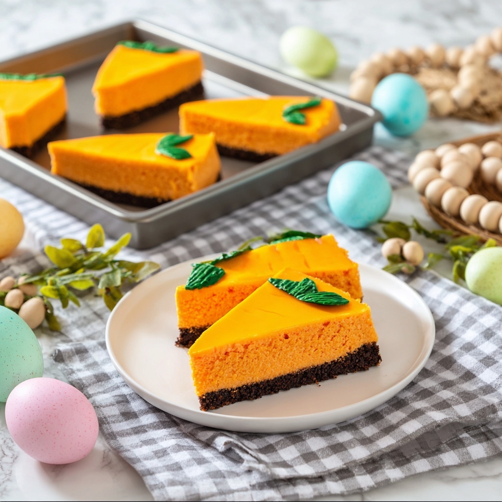 Carrot Cake Inspired Cheesecake with Candy Decorations Recipe - Recipe Image