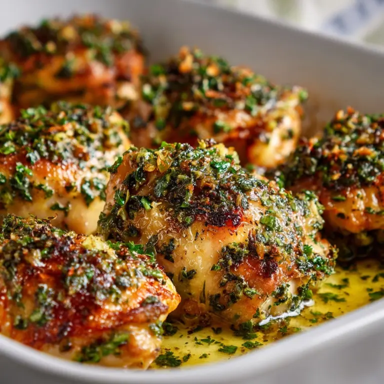 Spinach Herb Baked Chicken Recipe