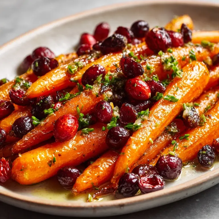 Maple Roasted Carrots with Cranberries Recipe