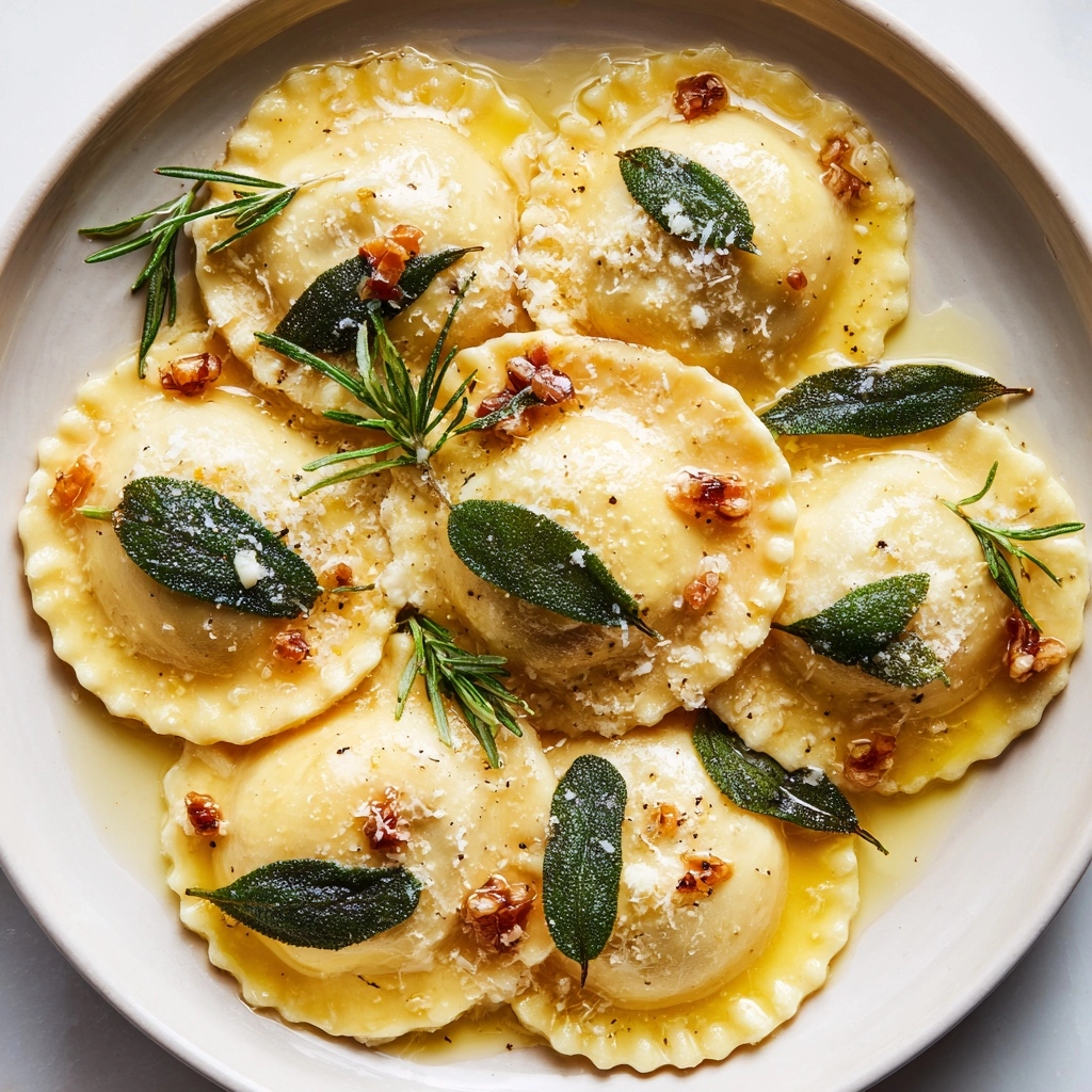 Ravioli with Sage Butter Sauce Recipe - Recipe Image