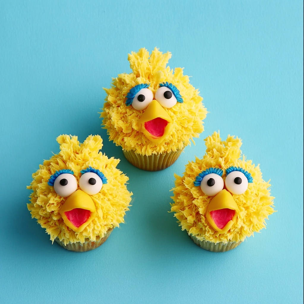 Big Bird Cupcakes Recipe - Recipe Image