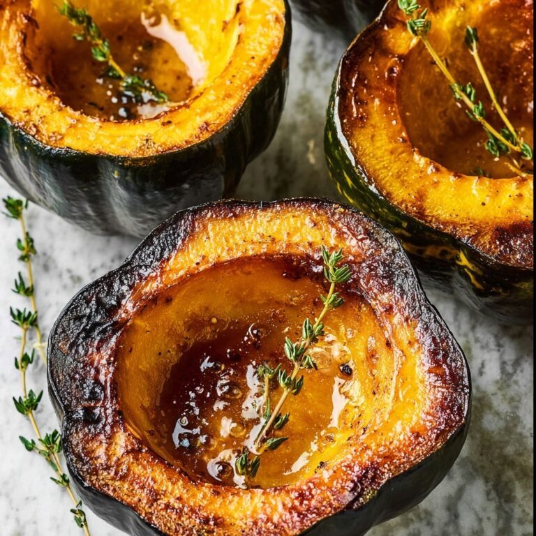 Maple Butter Roasted Acorn Squash Recipe