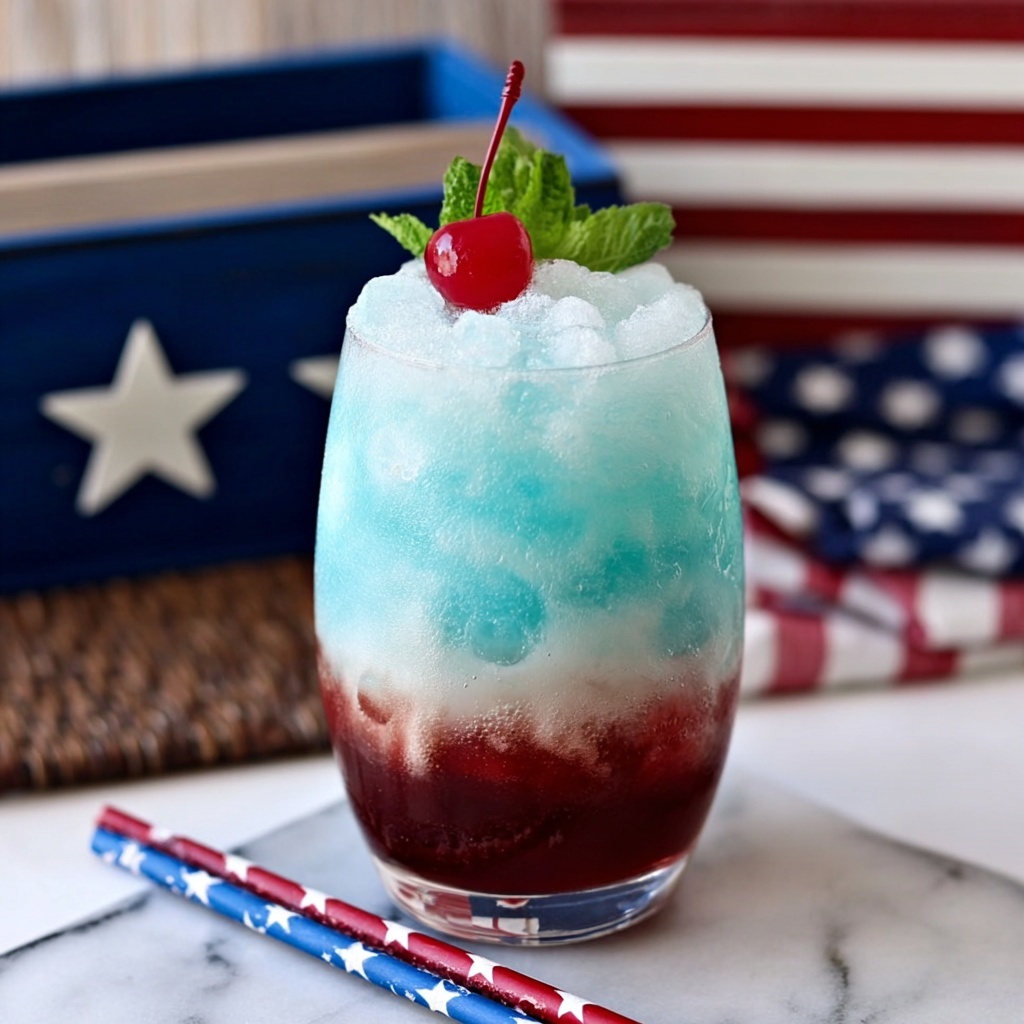 Blue Lagoon Cocktail with Peach Vodka and Coconut Cream Recipe - Recipe Image