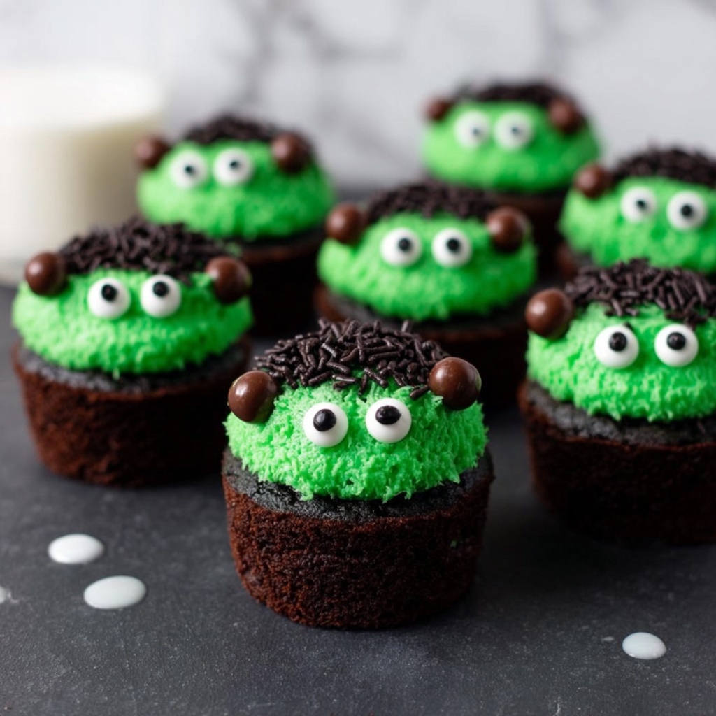 Chocolate Frankenstein Cupcakes Recipe - Recipe Image