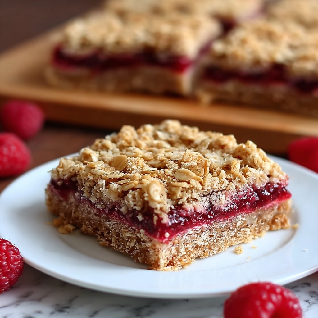 Irresistibly Easy Delicious Oatmeal Rhubarb Bars Recipe - Recipe Image