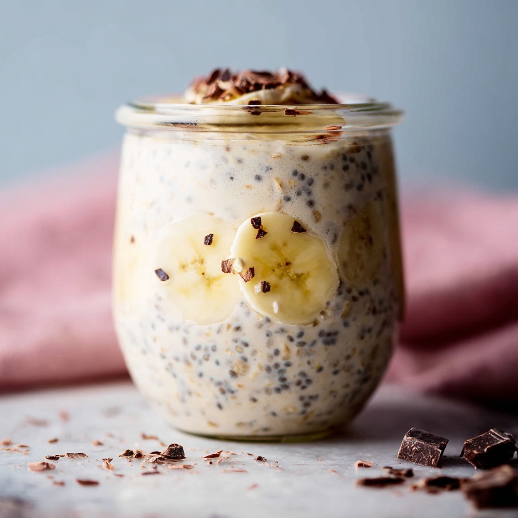 Banana Chocolate Chip Overnight Oats Recipe - Recipe Image
