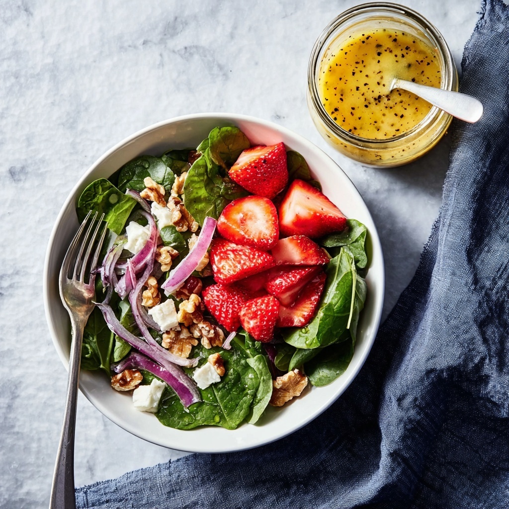 Spinach Strawberry Walnut Salad Recipe - Recipe Image