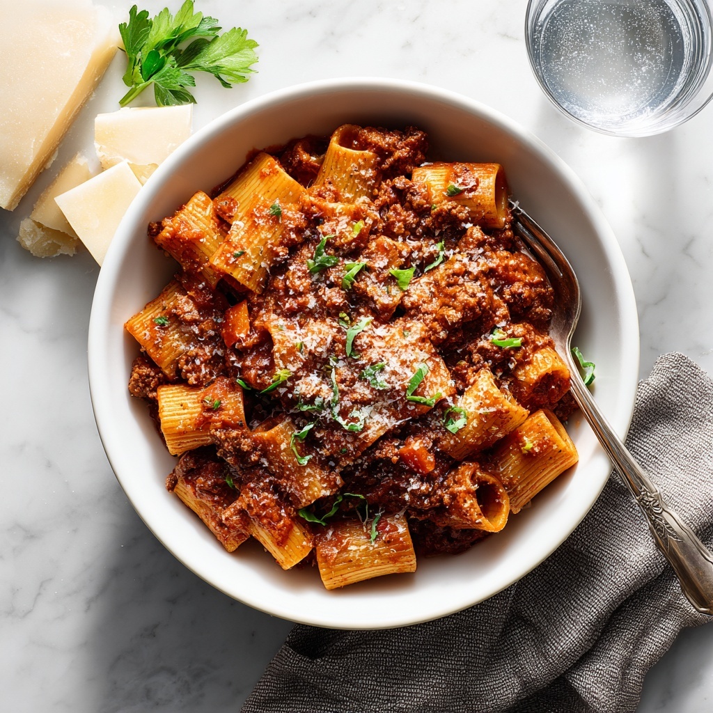 One Pot Rigatoni Bolognese Recipe - Recipe Image
