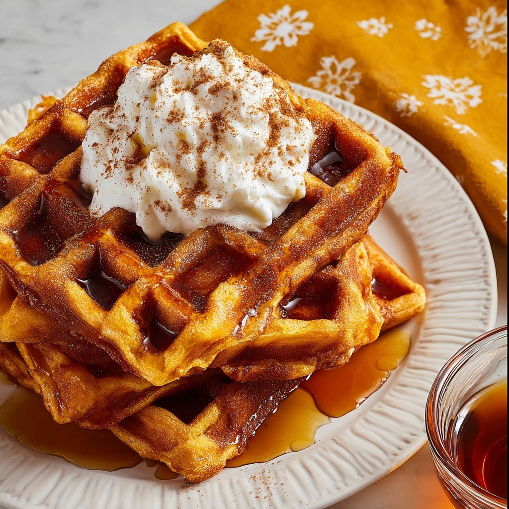 Simple Pumpkin Waffles Recipe - Recipe Image