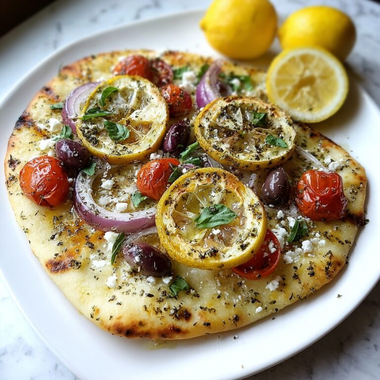 Zesty Mediterranean Grilled Lemon Pizza Recipe