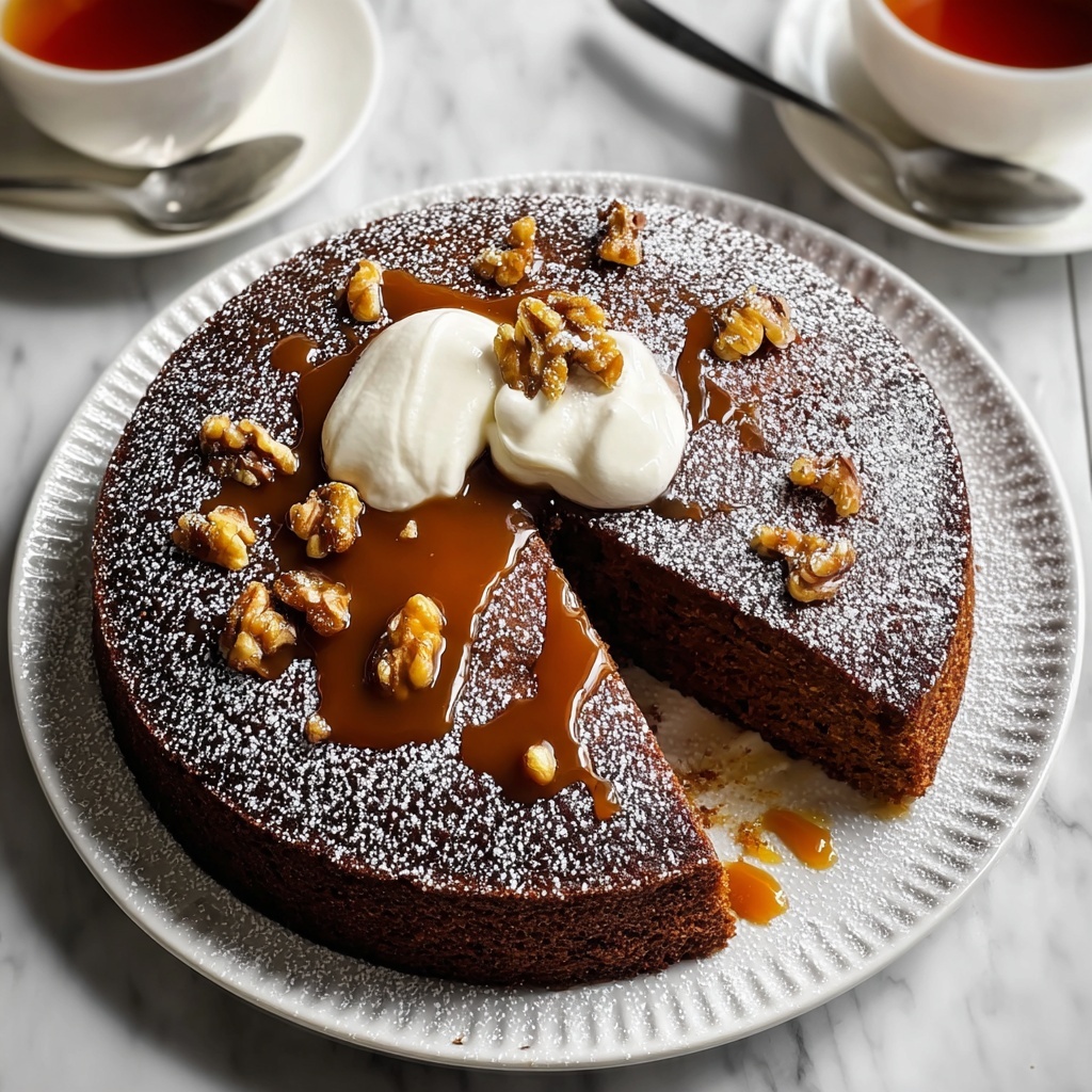 Irresistibly Moist Espresso Date Cake with Walnuts Recipe - Recipe Image