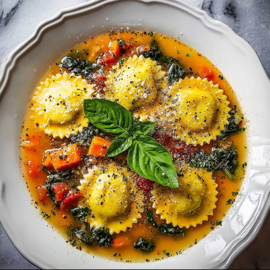 One Pot Ravioli Soup Recipe - Recipe Image