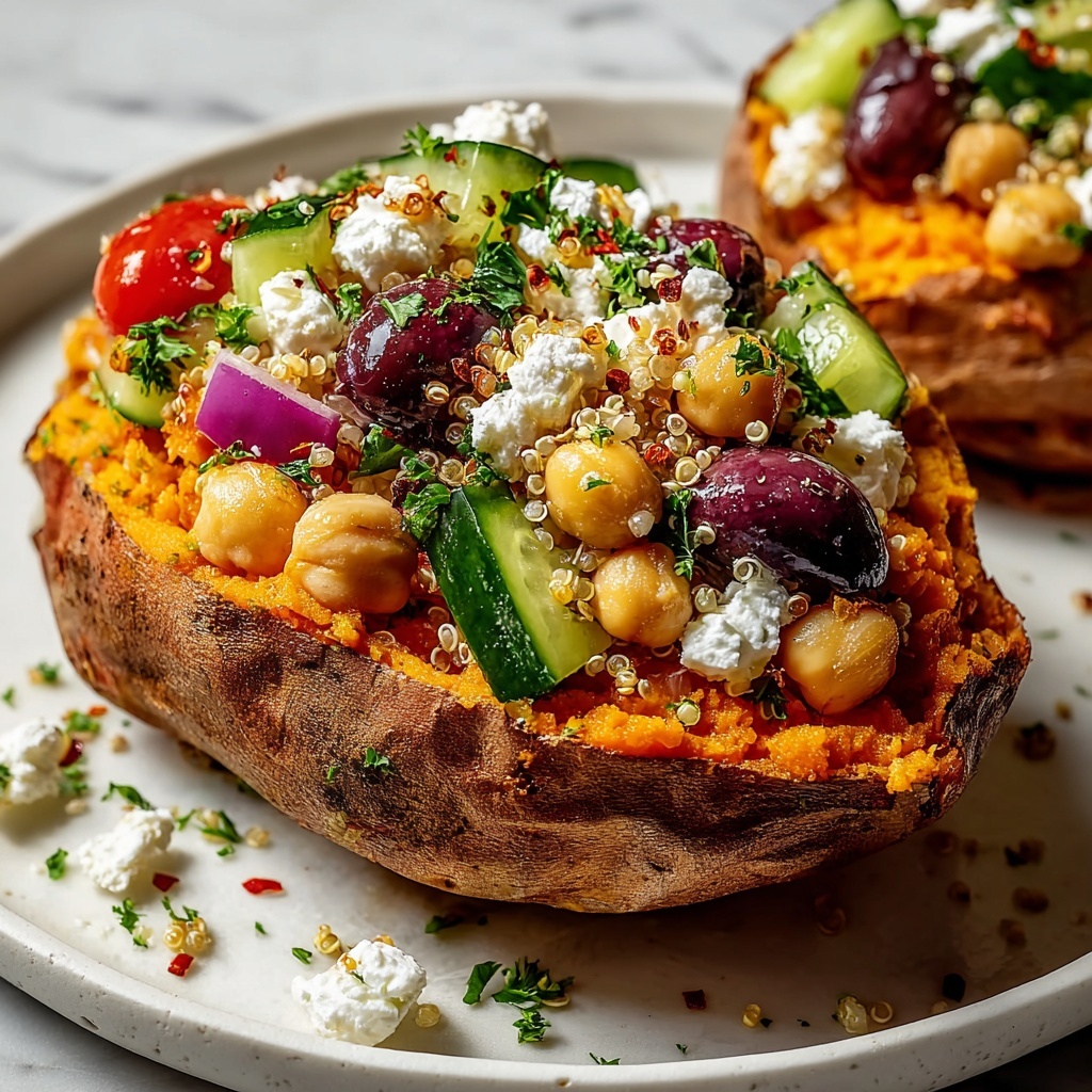 Mediterranean Stuffed Sweet Potatoes Recipe - Recipe Image