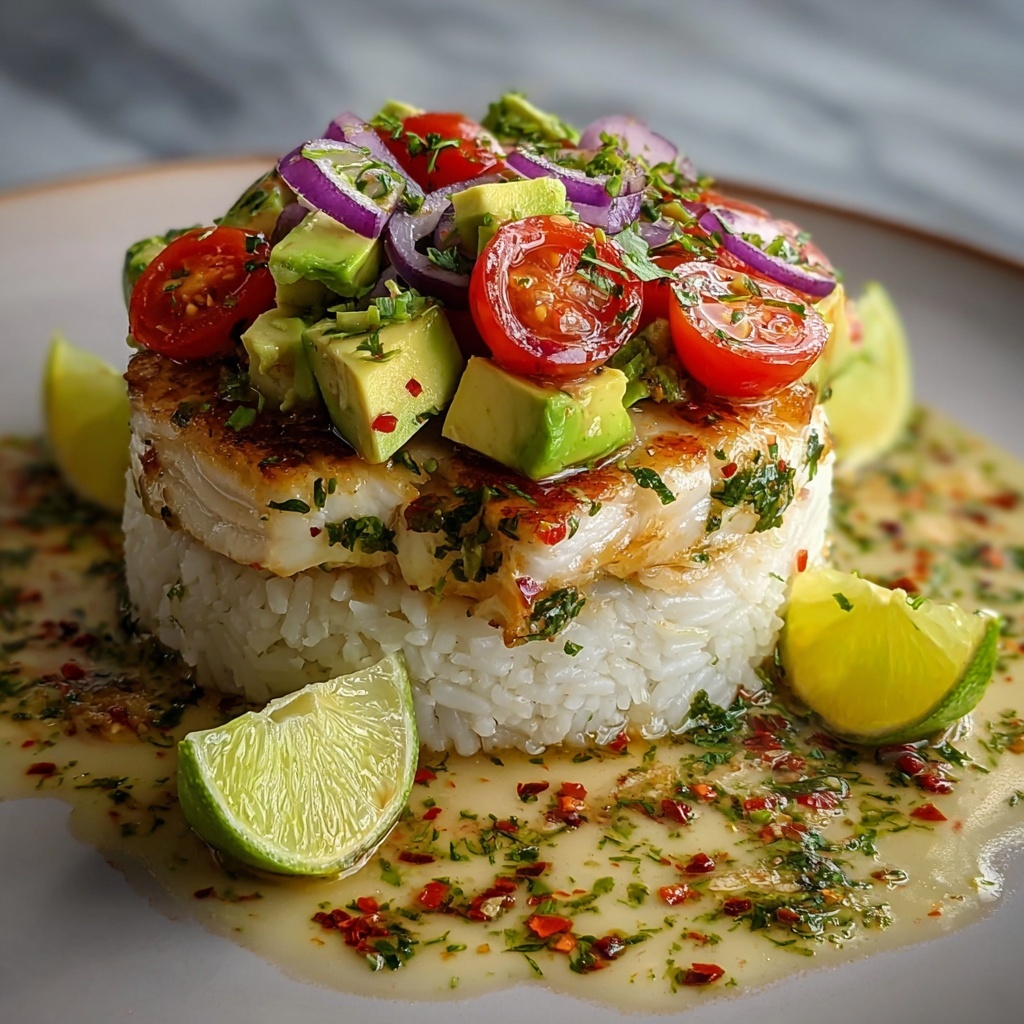 Honey Lime Chicken & Avocado Rice Stack Recipe - Recipe Image