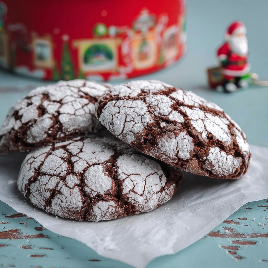 Chocolate Rum Crinkle Cookies Recipe - Recipe Image