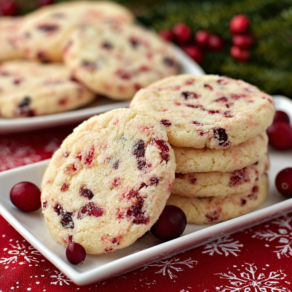 Cranberry Orange Shortbread Cookies Recipe - Recipe Image
