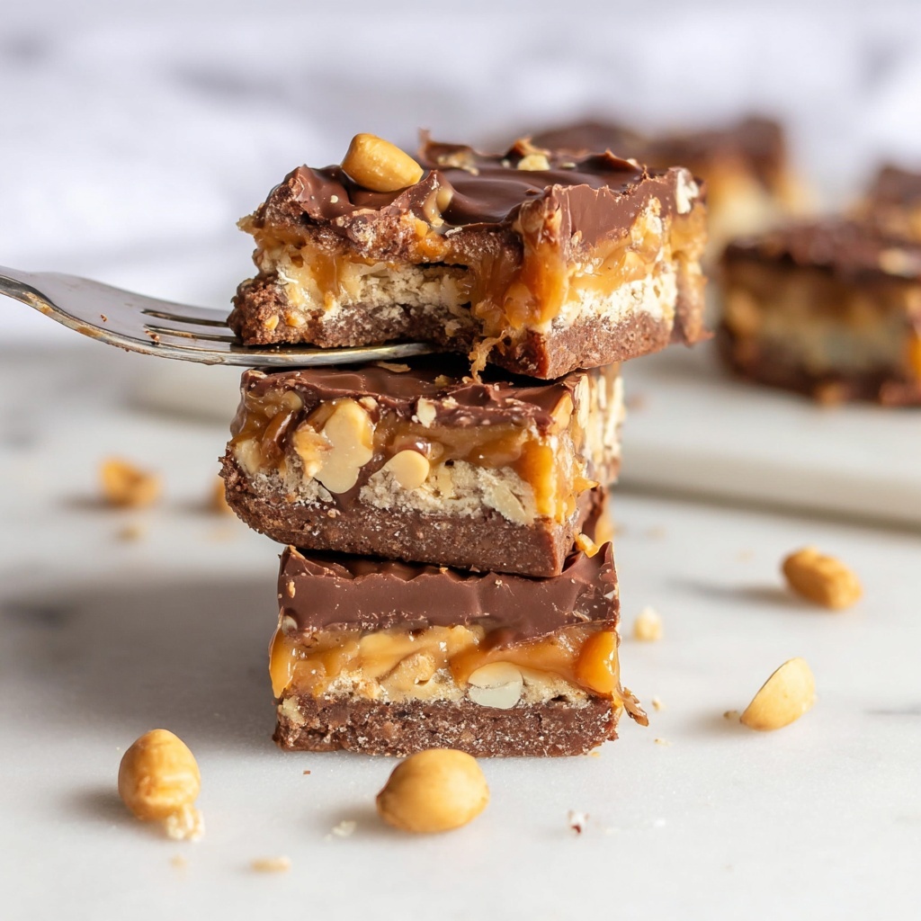 Homemade Snickers Bars Recipe - Recipe Image